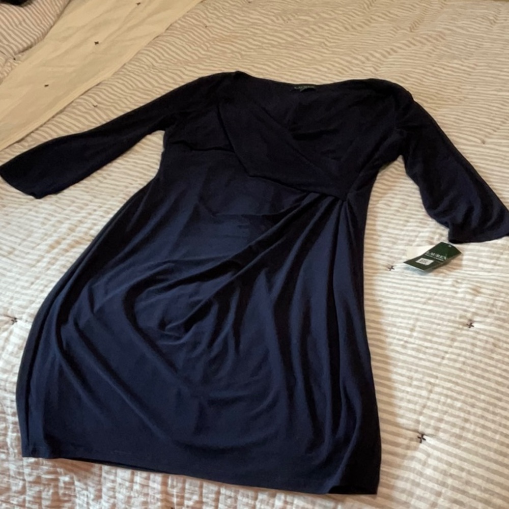 Ralph Lauren Navy Dress NWT 14